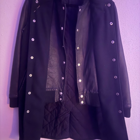 OAK Women's Black Leather Jacket - Picture 1 of 4